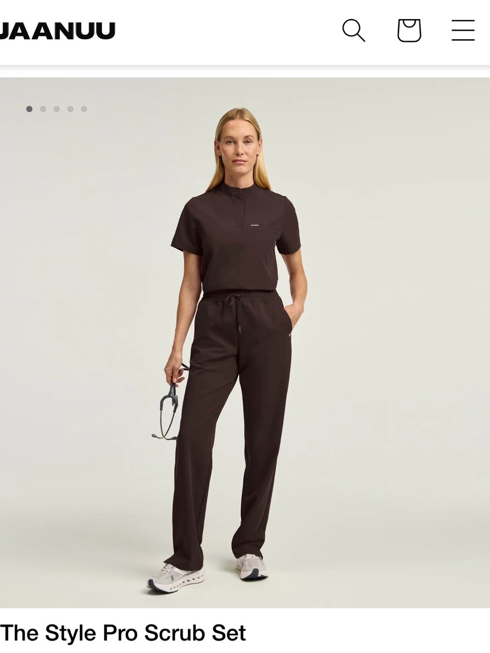 Jaanuu The Style Pro Scrub Set | Espresso